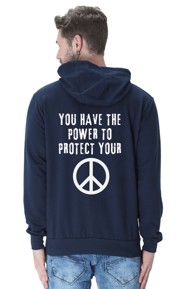 MEN || HOODIE SWEATSHIRT || PEACE SIGN || YOGA