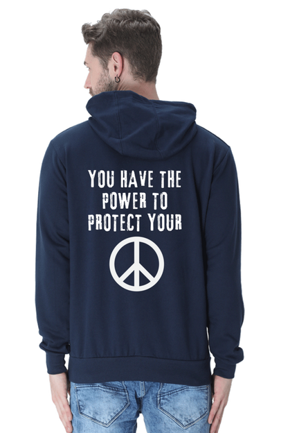 MEN || HOODIE SWEATSHIRT || PEACE SIGN || YOGA