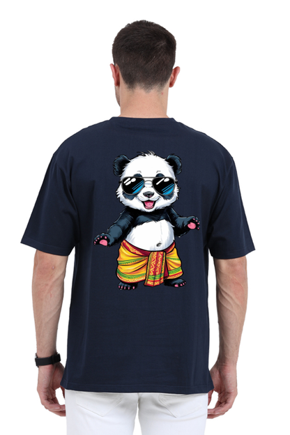 MEN || ROUND NECK OVERSIZED CLASSIC T-SHIRT || CUTE PANDA || FUNNY QUOTES || PANDA BEAR || ANIMAL PRINT || ANIME || FASHION || LITTLE PANDA || LUNGI || BACK DESIGN || WINTER WEAR