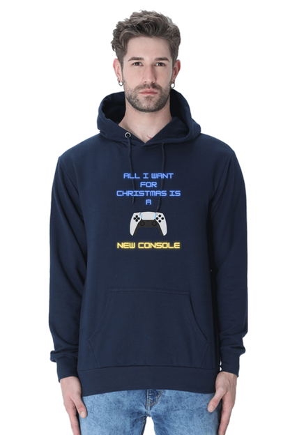 MEN || HOODIE SWEATSHIRT || MERRY CHRISTMAS || STREETWEAR || PLAYSTATION CONSOLE || VECTOR ART || GAMER GIFT || GAMER STYLE || GAMING LOVER || ALL I WANT FOR CHRISTMAS IS A NEW CONSOLE