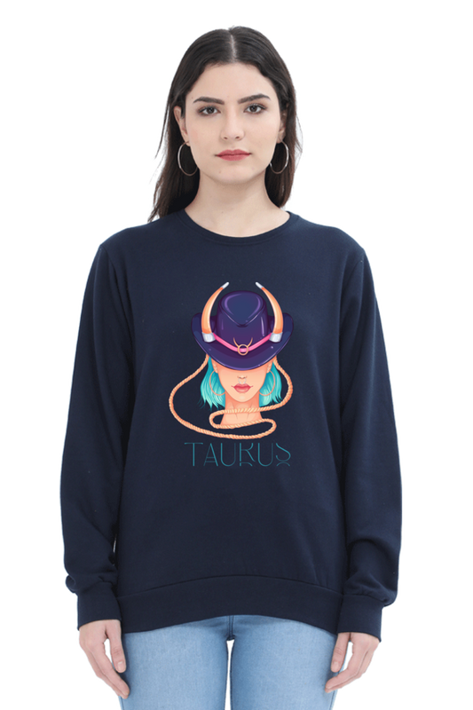 WOMEN || SWEATSHIRT || ZODIAC SIGN || ASTROLOGY || TAURUS || HORNS || BIRTHDAY || GIFTS FOR HER