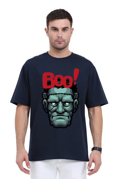 MEN || ROUND NECK OVERSIZED CLASSIC T-SHIRT || STREETWEAR || MONSTER || FRANKENSTEIN || GRAPHIC DESIGN || HALLOWEEN