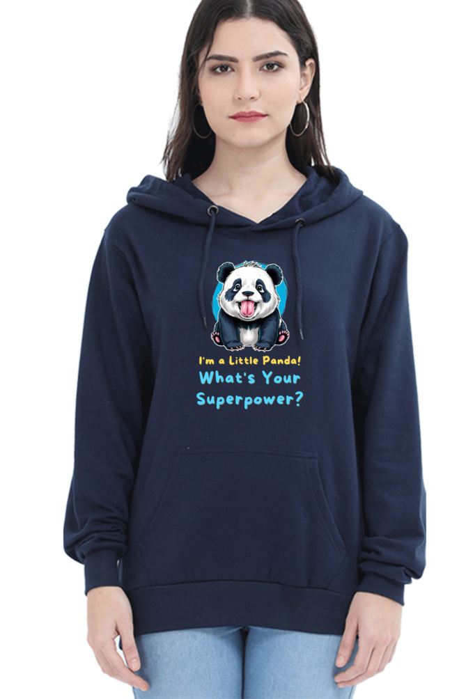 WOMEN || HOODIE SWEATSHIRT || CUTE PANDA || FUNNY QUOTES || PANDA BEAR || VECTOT ART || ANIMAL PRINT || ANIME || FASHION || LITTLE PANDA || GIFT FOR HER || WINTER WEAR