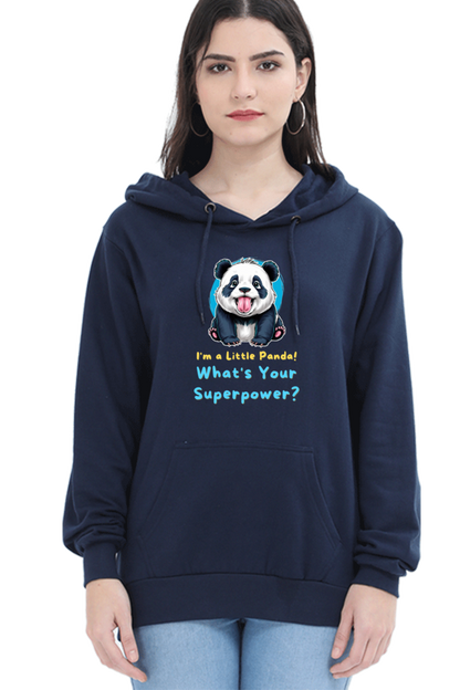 WOMEN || HOODIE SWEATSHIRT || CUTE PANDA || FUNNY QUOTES || PANDA BEAR || VECTOT ART || ANIMAL PRINT || ANIME || FASHION || LITTLE PANDA || GIFT FOR HER || WINTER WEAR