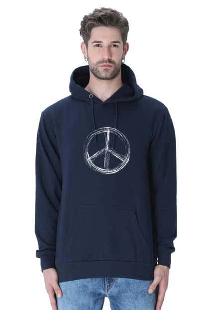 MEN || HOODIE SWEATSHIRT || PEACE SIGN || YOGA