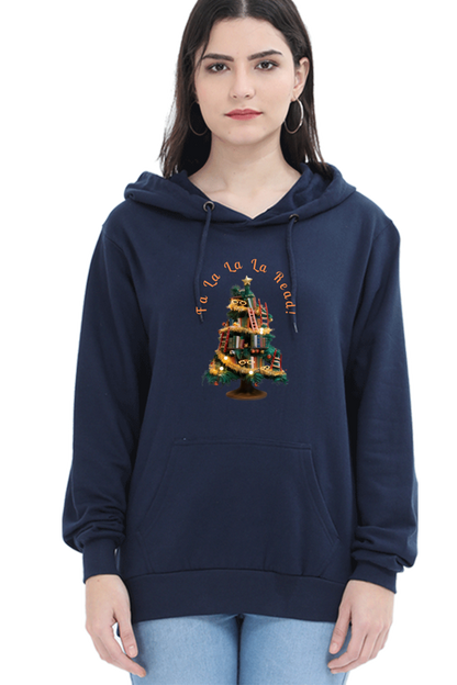 WOMEN || HOODIE SWEATSHIRT || MERRY CHRISTMAS || STREETWEAR || BOOKWORM || BOOK LOVER || CHRISTMAS GIFT || WINTER WEAR