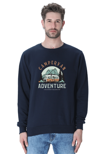 MEN || SWEATSHIRT || CAMPERVAN || CAMPER || RV || TRAVEL || ADVENTURE || OUTDOOR || HIKING || CAMPING || ROAD TRIP || NATURE || MOUNTAIN || FOREST || LANDSCAPE || VINTAGE || RETRO || WINTER WEAR