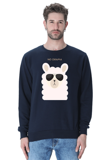 MEN || SWEATSHIRT || POSITIVE VIBES || ANIMAL PRINT || ANIMAL LOVER || FASHION || QUIRKY || LLAMA || WINTER WEAR