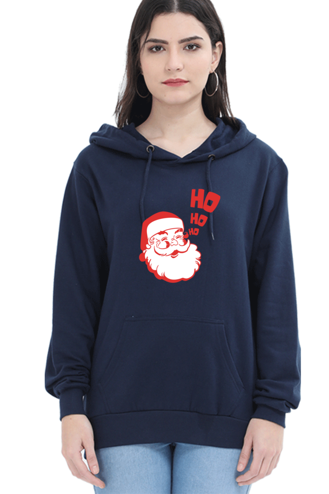 WOMEN || HOODIE SWEATSHIRT || STREETWEAR || MERRY CHRISTMAS || SANTA CLAUS || HO HO HO || HOLIDAY FASHION || CUTE SANTA || GRAPHIC DESIGN || CHRISTMAS GIFTS || WINTER WEAR