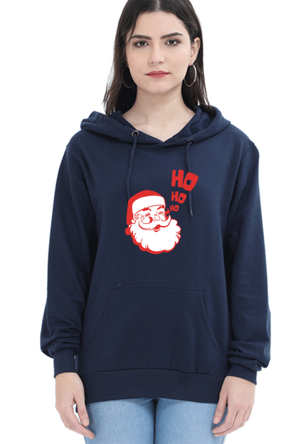 WOMEN || HOODIE SWEATSHIRT || STREETWEAR || MERRY CHRISTMAS || SANTA CLAUS || HO HO HO || HOLIDAY FASHION || CUTE SANTA || GRAPHIC DESIGN || CHRISTMAS GIFTS || WINTER WEAR