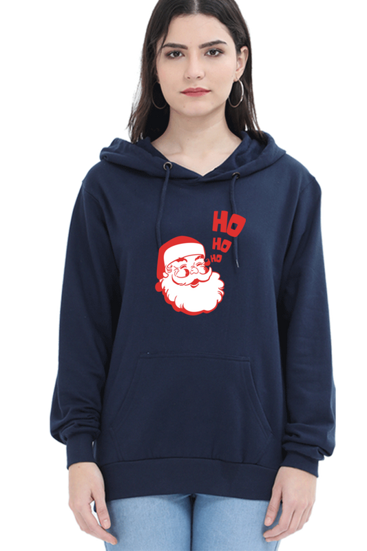 WOMEN || HOODIE SWEATSHIRT || STREETWEAR || MERRY CHRISTMAS || SANTA CLAUS || HO HO HO || HOLIDAY FASHION || CUTE SANTA || GRAPHIC DESIGN || CHRISTMAS GIFTS || WINTER WEAR