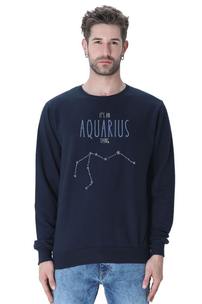 MEN || SWEATSHIRT || ZODIAC SIGN || ASTROLOGY || AQUARIUS || CONFIDENCE || STAR || BIRTHDAY || GIFT FOR HIM || WINTER WEAR