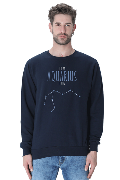 MEN || SWEATSHIRT || ZODIAC SIGN || ASTROLOGY || AQUARIUS || CONFIDENCE || STAR || BIRTHDAY || GIFT FOR HIM || WINTER WEAR