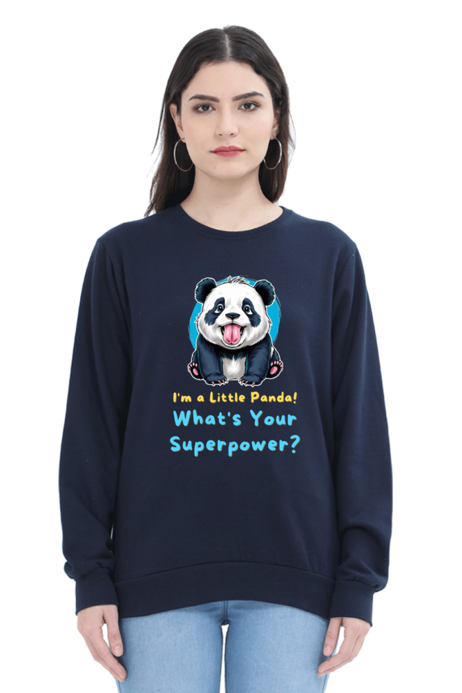 WOMEN || SWEATSHIRT || CUTE PANDA || FUNNY QUOTES || PANDA BEAR || VECTOT ART || ANIMAL PRINT || ANIME || FASHION || LITTLE PANDA || GIFT FOR HER || WINTER WEAR