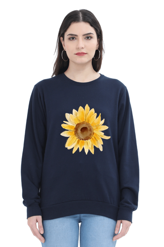 WOMEN || SWEATSHIRT || FLOWER || FLORAL PRINT || SUNFLOWER || BOHO || NATURE || GIFT FOR HER || WINTER WEAR