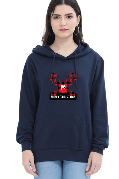 WOMEN || HOODIE SWEATSHIRT || STREETWEAR ||  MERRY CHRISTMAS || SANTA CLAUS || REINDEER || HOLIDAY FASHION || CHRISTMAS GIFTS || WINTER WEAR