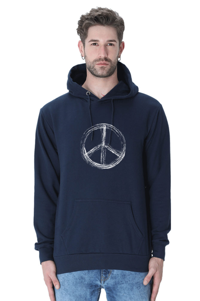 MEN || HOODIE SWEATSHIRT || PEACE SIGN || YOGA