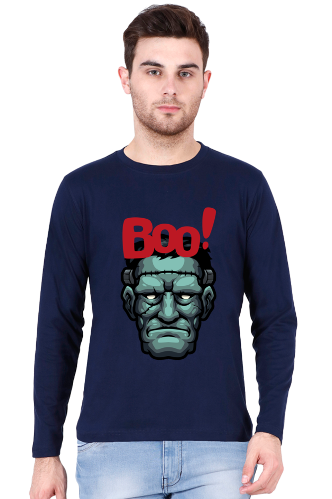 MEN || ROUND NECK FULL SLEEVES T-SHIRT || STREETWEAR || MONSTER || FRANKENSTEIN || GRAPHIC DESIGN || HALLOWEEN