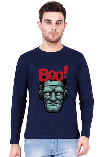 MEN || ROUND NECK FULL SLEEVES T-SHIRT || STREETWEAR || MONSTER || FRANKENSTEIN || GRAPHIC DESIGN || HALLOWEEN