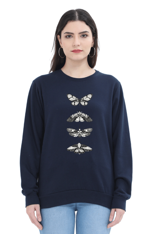 WOMEN || SWEATSHIRT || MOTIVATIONAL || GENERATIVE ART || BUTTERFLY || NATURE