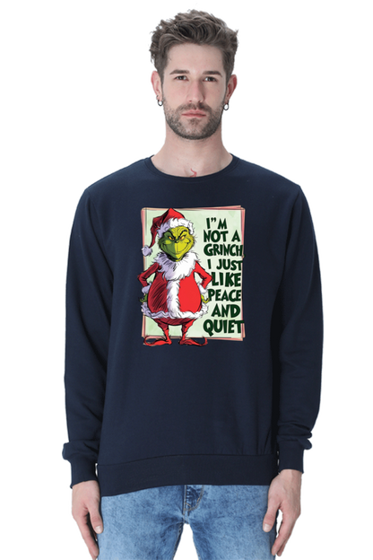 MEN || SWEATSHIRT || MERRY CHRISTMAS || SANTA CLAUS || GRINCH || INTROVERT HUMOUR  || FUNNY QUOTES || TRENDY || FASHION