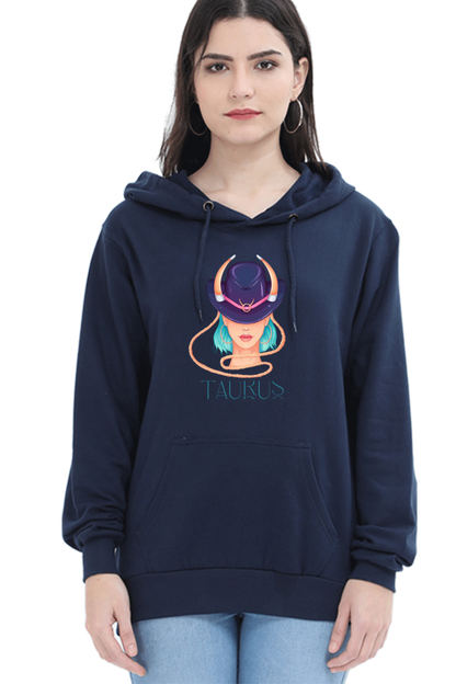 WOMEN || HOODIE SWEATSHIRT || ZODIAC SIGN || ASTROLOGY || TAURUS || HORNS || BIRTHDAY || GIFTS FOR HER