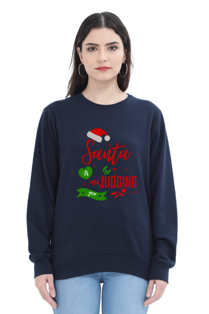 WOMEN || SWEATSHIRT || FUNNY QUOTES || MERRY CHRISTMAS || SANTA CLAUS || HUMOR || HOLIDAY FASHION || PHRASES || WINTER WEAR