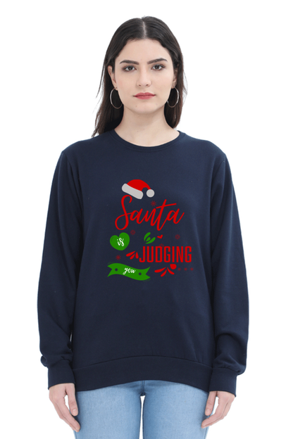 WOMEN || SWEATSHIRT || FUNNY QUOTES || MERRY CHRISTMAS || SANTA CLAUS || HUMOR || HOLIDAY FASHION || PHRASES || WINTER WEAR