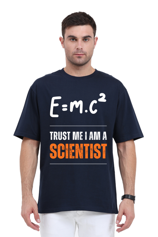 MEN || ROUND NECK OVERSIZED CLASSIC T-SHIRT || SCIENCE LOVER || SCIENTIST || EDUCATIONAL || E=mc²