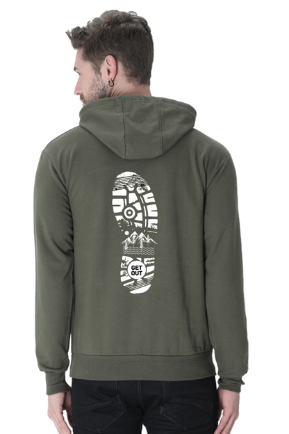 MEN || HOODIE SWEATSHIRT || TRAVEL || MOUNTAIN AND TREES || WINTER WEAR || BACK DESIGN