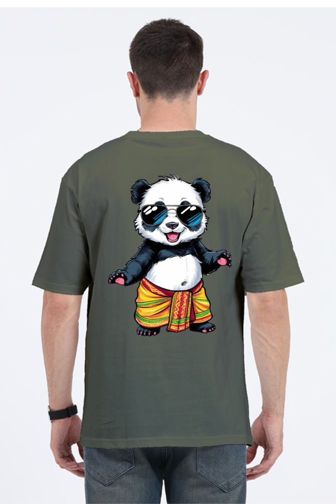 MEN || ROUND NECK OVERSIZED CLASSIC T-SHIRT || CUTE PANDA || FUNNY QUOTES || PANDA BEAR || ANIMAL PRINT || ANIME || FASHION || LITTLE PANDA || LUNGI || BACK DESIGN || WINTER WEAR