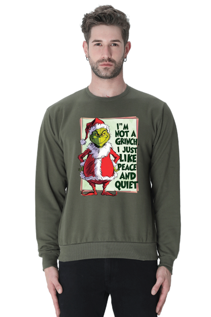 MEN || SWEATSHIRT || MERRY CHRISTMAS || SANTA CLAUS || GRINCH || INTROVERT HUMOUR  || FUNNY QUOTES || TRENDY || FASHION