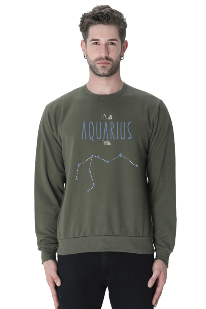 MEN || SWEATSHIRT || ZODIAC SIGN || ASTROLOGY || AQUARIUS || CONFIDENCE || STAR || BIRTHDAY || GIFT FOR HIM || WINTER WEAR