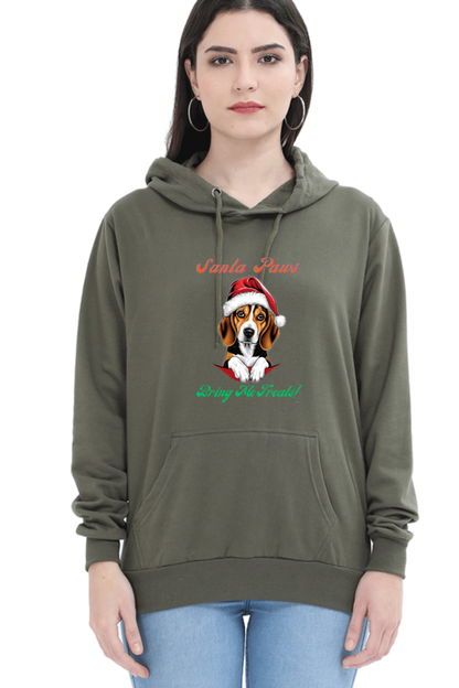 WOMEN || HOODIE SWEATSHIRT || MERRY CHRISTMAS || DOG LOVER || CUTE DOG || BEAGLE || SANTA CLAUS || CHRISTMAS GIFT || GIFT IDEAS || WINTER WEAR