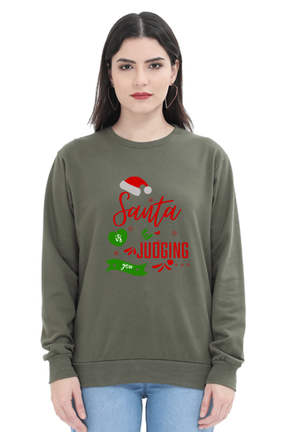 WOMEN || SWEATSHIRT || FUNNY QUOTES || MERRY CHRISTMAS || SANTA CLAUS || HUMOR || HOLIDAY FASHION || PHRASES || WINTER WEAR