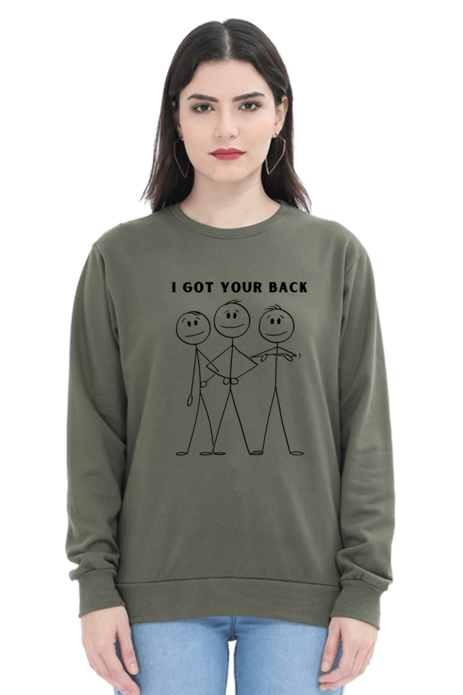 WOMEN || SWEATSHIRT || MOTIVATIONAL || I GOT YOUR BACK || TRENDY WOMEN'S FASHION