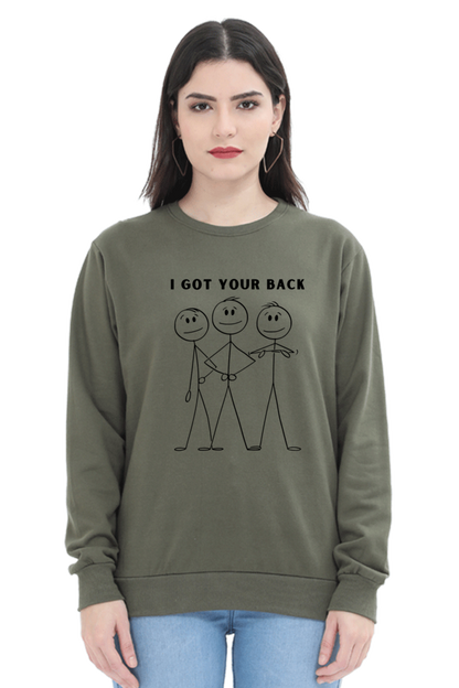 WOMEN || SWEATSHIRT || MOTIVATIONAL || I GOT YOUR BACK || TRENDY WOMEN'S FASHION