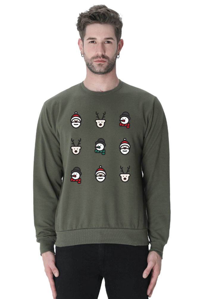 MEN || SWEATSHIRT || MERRY CHRISTMAS || CHRISTMAS ICON || STREETWEAR || SANTA CLAUS || REINDEER || SNOWMAN || HOLIDAY FASHION || CHRISTMAS GIFTS || WINTER WEAR