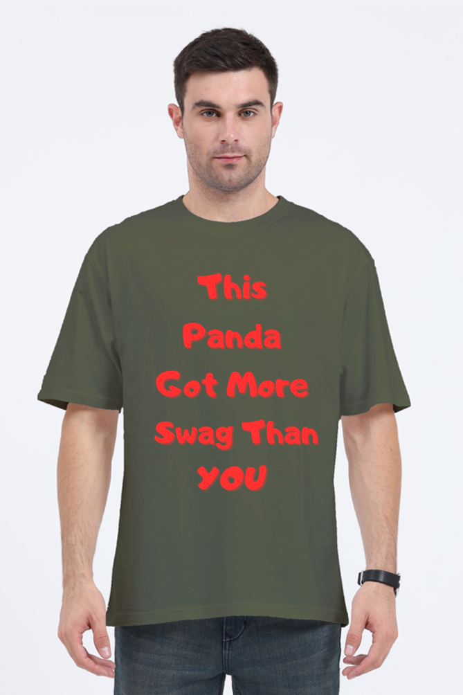 MEN || ROUND NECK OVERSIZED CLASSIC T-SHIRT || CUTE PANDA || FUNNY QUOTES || PANDA BEAR || ANIMAL PRINT || ANIME || FASHION || LITTLE PANDA || LUNGI || BACK DESIGN || WINTER WEAR