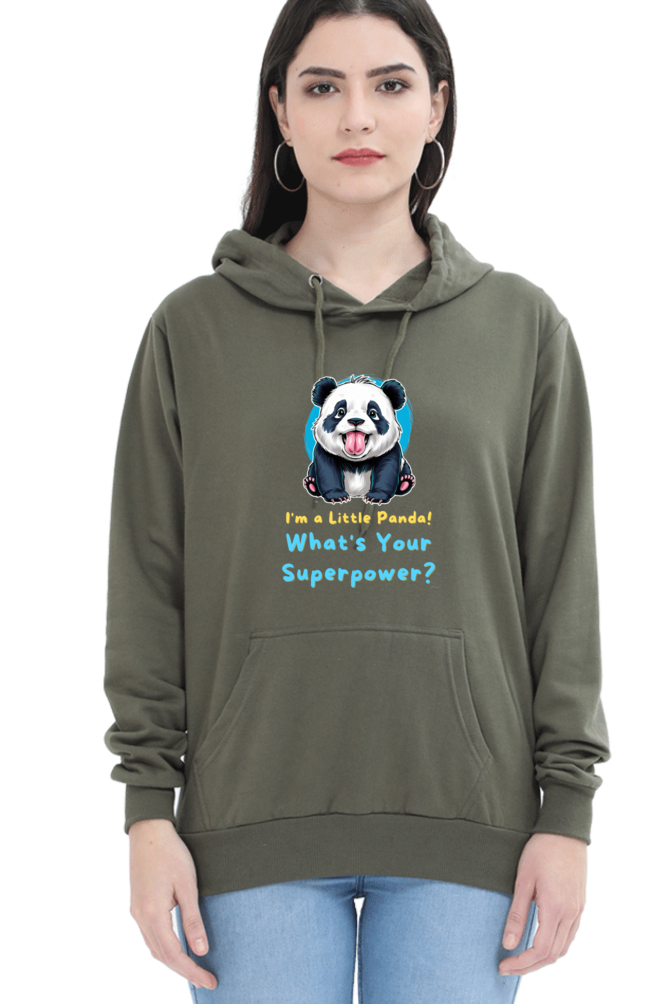 WOMEN || HOODIE SWEATSHIRT || CUTE PANDA || FUNNY QUOTES || PANDA BEAR || VECTOT ART || ANIMAL PRINT || ANIME || FASHION || LITTLE PANDA || GIFT FOR HER || WINTER WEAR