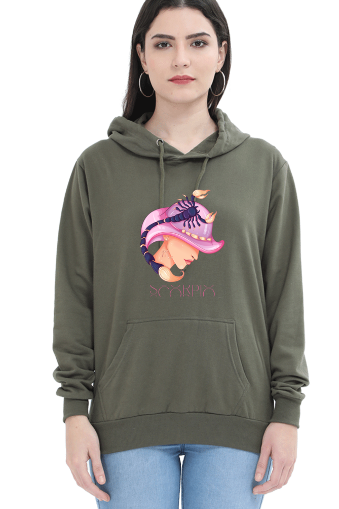 WOMEN || HOODIE SWEATSHIRT || ZODIAC SIGN || ASTROLOGY || SCORPIO || WATER SIGN || LOYALTY || DEVOTIONAL || FANTASY || BIRTHDAY || GIFT FOR HER