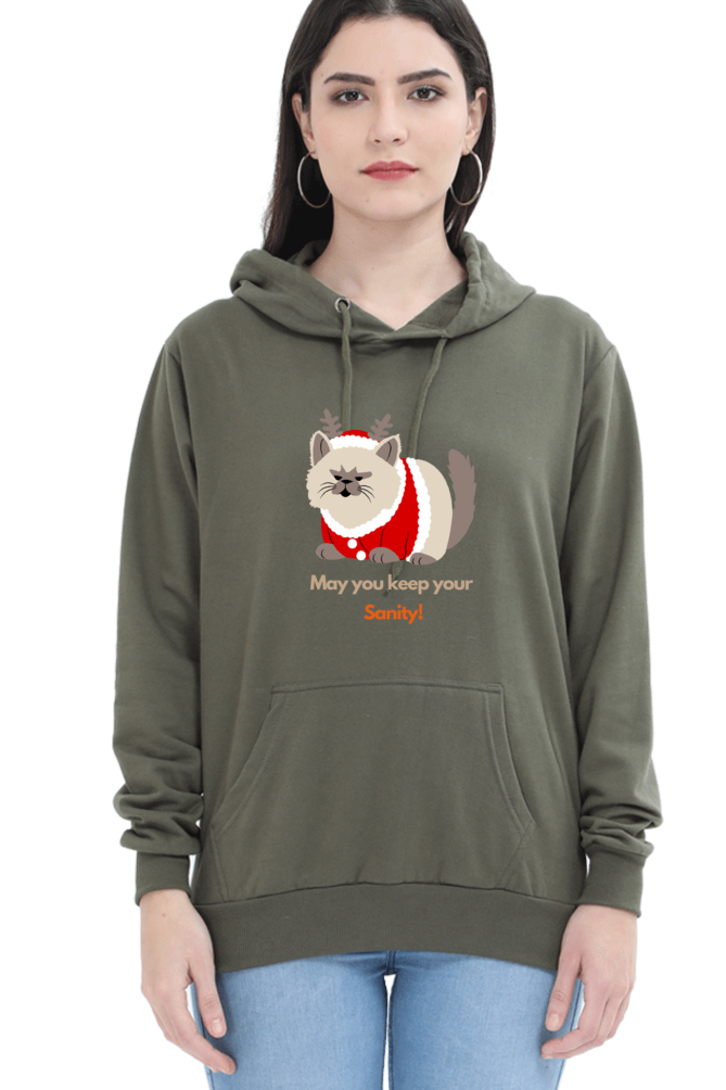 WOMEN || HOODIE SWEATSHIRT || STREETWEAR || MERRY CHRISTMAS || CAT || ANIME || ANIMAL PRINT || CAT LOVER || CUTE CAT || KITTEN || FUNNY || ANIMAL LOVER || CAT MEME || HOLIDAY FASHION || CHRISTMAS GIFTS || WINTER WEAR