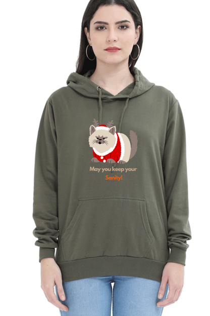 WOMEN || HOODIE SWEATSHIRT || STREETWEAR || MERRY CHRISTMAS || CAT || ANIME || ANIMAL PRINT || CAT LOVER || CUTE CAT || KITTEN || FUNNY || ANIMAL LOVER || CAT MEME || HOLIDAY FASHION || CHRISTMAS GIFTS || WINTER WEAR