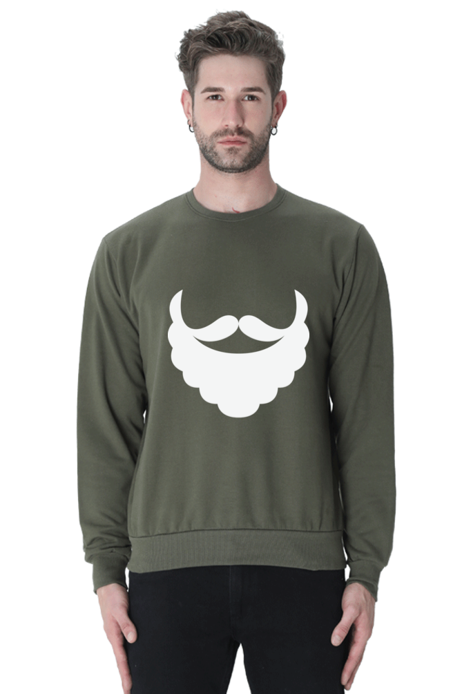 MEN || SWEATSHIRT || STREETWEAR || MERRY CHRISTMAS || SANTA CLAUS || BEARD || MOUSTACHE || FUNNY || CHRISTMAS HUMOR || HOLIDAY FASHION || CHRISTMAS GIFTS || WINTER WEAR