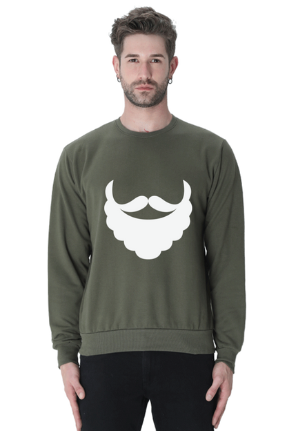 MEN || SWEATSHIRT || STREETWEAR || MERRY CHRISTMAS || SANTA CLAUS || BEARD || MOUSTACHE || FUNNY || CHRISTMAS HUMOR || HOLIDAY FASHION || CHRISTMAS GIFTS || WINTER WEAR