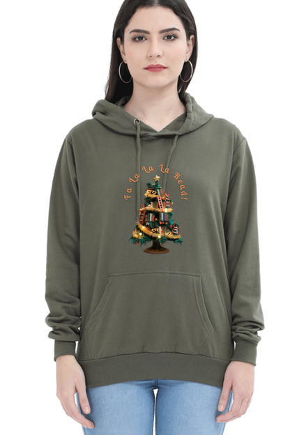 WOMEN || HOODIE SWEATSHIRT || MERRY CHRISTMAS || STREETWEAR || BOOKWORM || BOOK LOVER || CHRISTMAS GIFT || WINTER WEAR