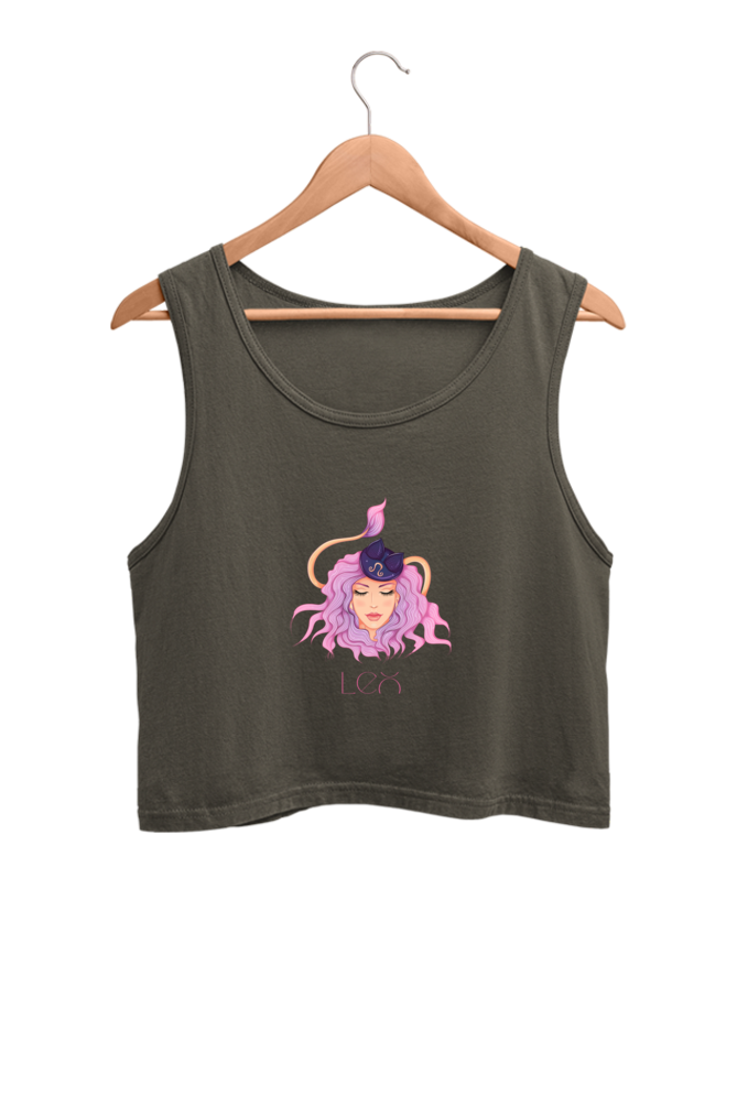 WOMEN || CROP TANK TOP || ZODIAC SIGN || ASTROLOGY || LEO || BRAVERY || STRENGTH || BIRTHDAY || GIFTS FOR HER