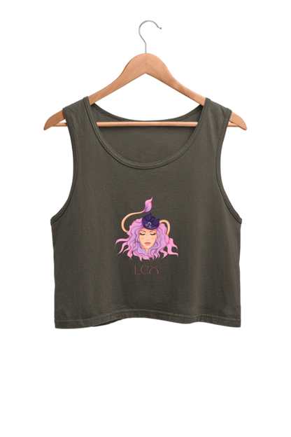 WOMEN || CROP TANK TOP || ZODIAC SIGN || ASTROLOGY || LEO || BRAVERY || STRENGTH || BIRTHDAY || GIFTS FOR HER