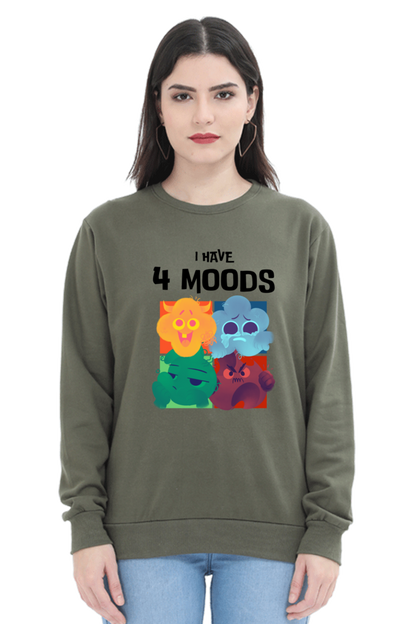 WOMEN || SWEATSHIRT || MOOD SWINGS || HUMOR || QUIRKY || GRAPHIC DESIGN || FUNNY QUOTES || WINTER WEAR