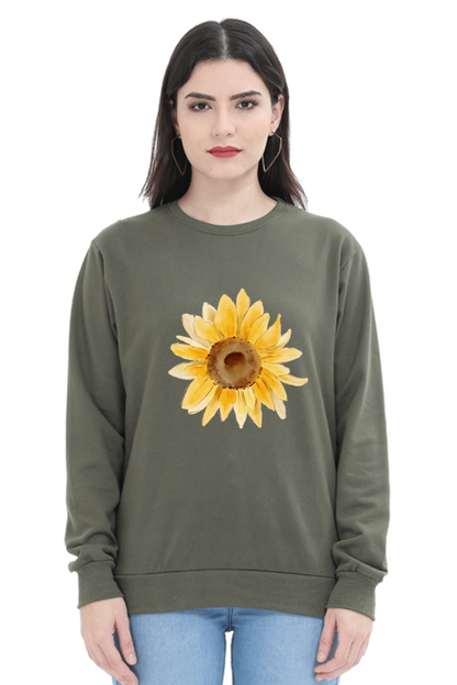 WOMEN || SWEATSHIRT || FLOWER || FLORAL PRINT || SUNFLOWER || BOHO || NATURE || GIFT FOR HER || WINTER WEAR